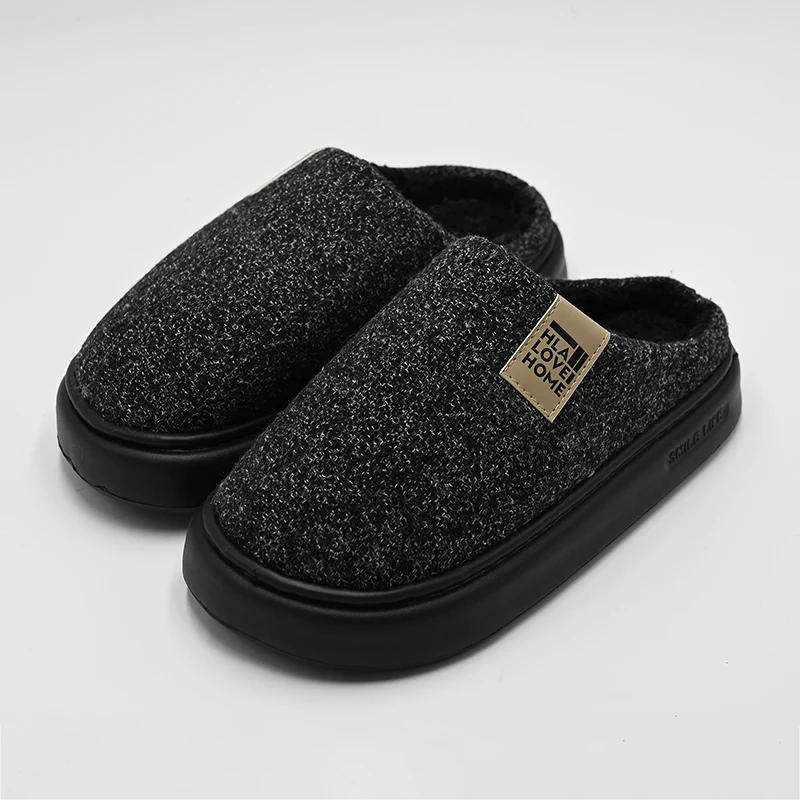 Pantofole di cotone sesamo nero