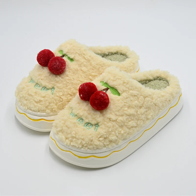 Pantofole di cotone ciliegia